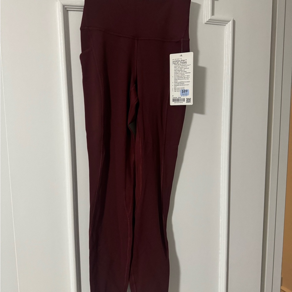 Lululemon Athletica burgandy  Align Pants